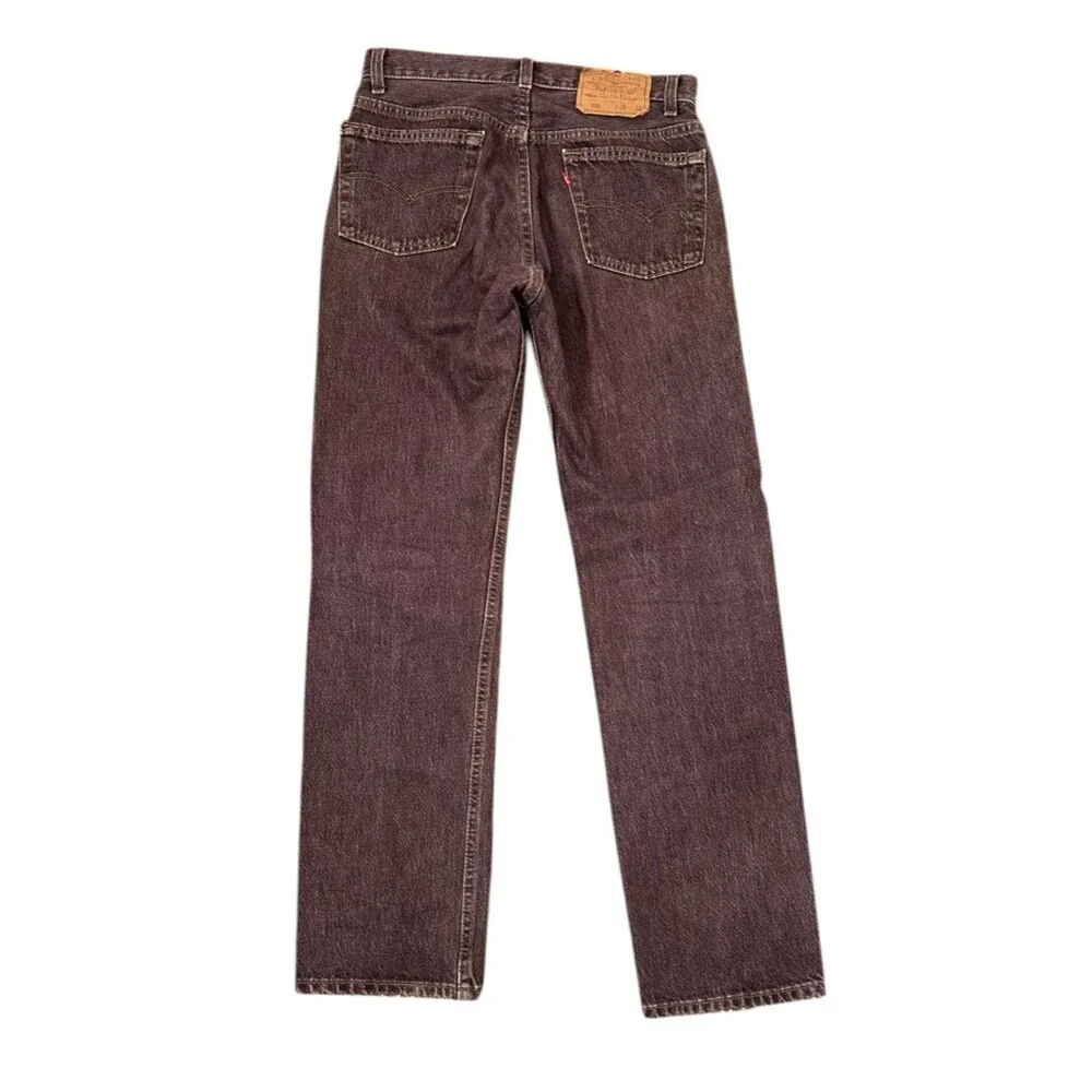 Levi's 501 vintage 90s Mad in USA Men's Dark Brown Straight Jeans W29 L 30